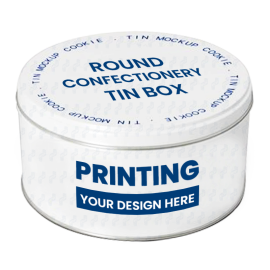 Hộp Thiếc Tròn In Bánh Kẹo (Nhỏ)